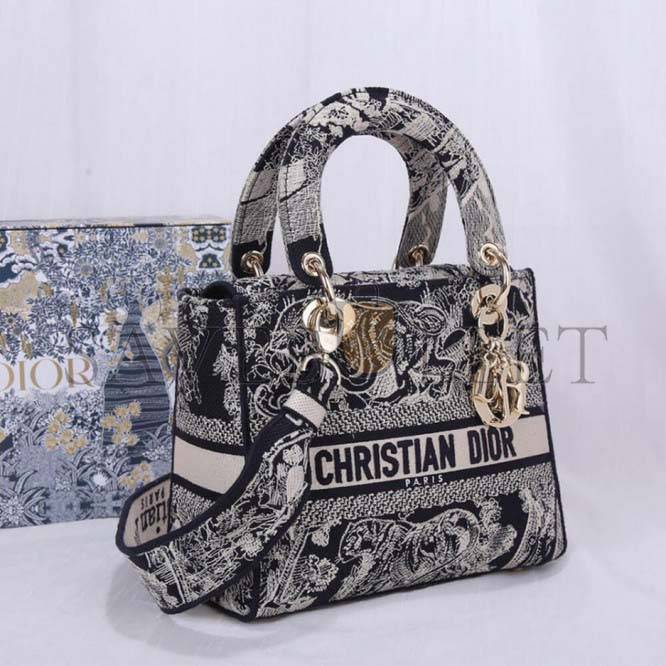 DIOR MEDIUM LADY D-LITE BAG M0565OTDT_M808 (24cm*20cm*11cm)